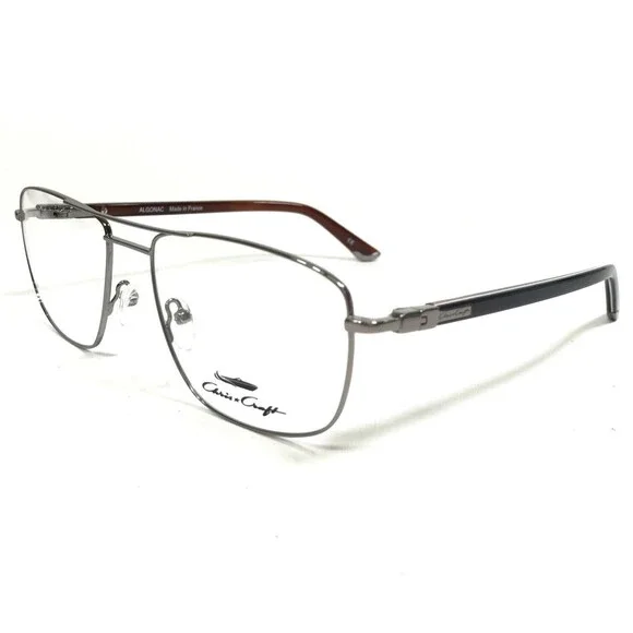 Chris Craft Eyeglasses Frames CF1003 03 Brown Gray Silver Square 56-18-145 - Picture 3 of 11